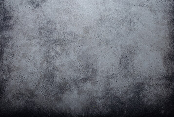 Grey abstract rustic concrete blank background or backdrop with space for text, gray stone texture template wall surface drops and sprays for design copy space 