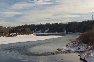 The North Saskatchewan River in Winter