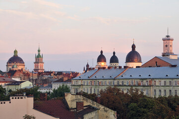 Fototapeta na wymiar Historical center of the city of Lviv