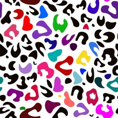 Black and white leopard seamless pattern. Fashion stylish vector texture.