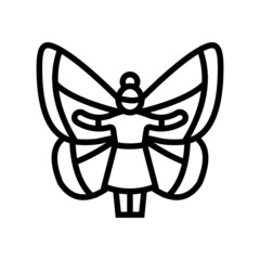 fairy magic line icon vector. fairy magic sign. isolated contour symbol black illustration