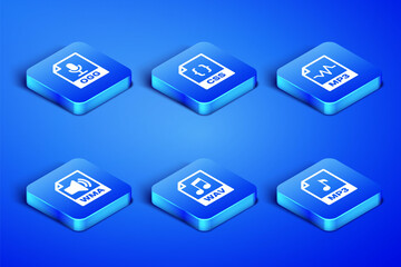 Set MP3 file document, OGG, WAV, WMA, CSS and icon. Vector
