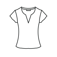T-shirt line icon vector 