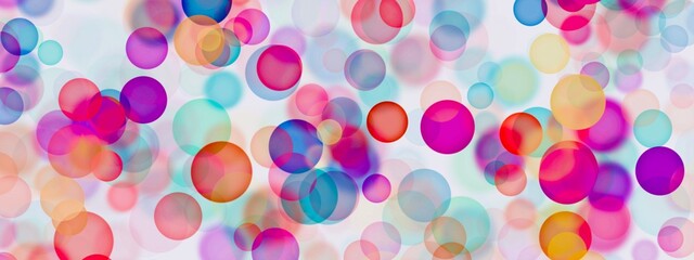 Soft pop design with overlapping pastel circles on the white background, circular overlays graphic, blurred backward elements, bubbles
