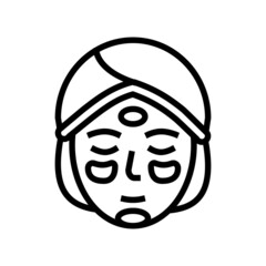 cosmetology procedure line icon vector. cosmetology procedure sign. isolated contour symbol black illustration