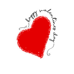 Two red vintage heart beautiful happy valentines day greeting card