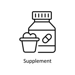 Supplement vector Outline icon for web isolated on white background EPS 10 file