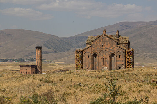 Mosque of Manuchihr (Menucihr) and the Cathedral of the ancient city Ani, Turkey