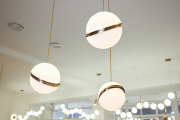 Design loft lamp with dim light and straight long line of beam.