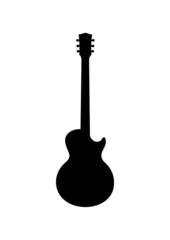 Electric guitar silhouette.
