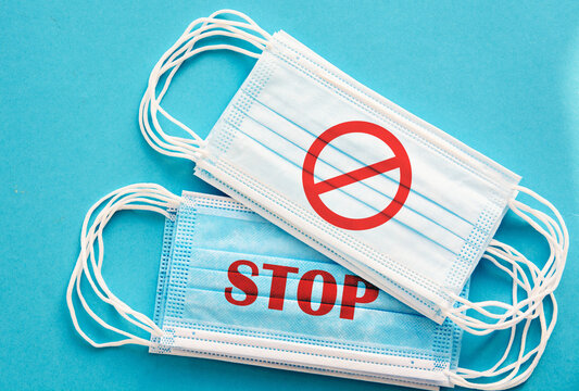 medical  face mask - pandemic items stop using in public, end of covid restrictions 