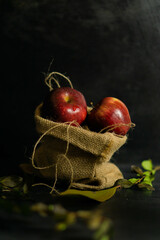 autumn still life with apples