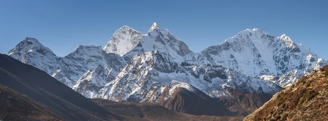 Tissu par mètre Lhotse large panorama de sommets de 6000m au Népal