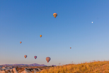  Hot air balloons above Cappadocia, Turkey