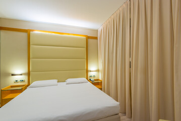 Beautiful and modern home and hotel bedroom interior design.