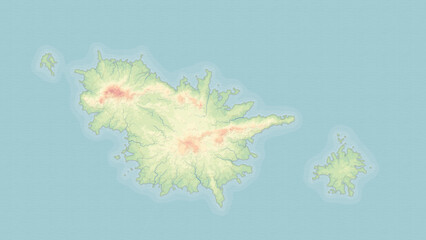Fototapeta na wymiar Vulkaninsel-Karte im Normalstiel geeignet für Hintergründe, Spiele , Apps als grafisches Element