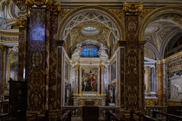 Fototapeta na wymiar The chapel of S. Giovanni Battista in S. Antonio dei Portoghesi church, Rome 
