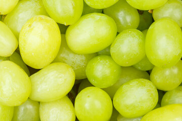 Green grapes grape fruits fruit background from above