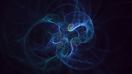 Obraz premium 3D rendering abstract fractal light background