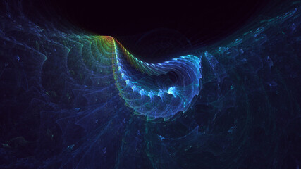 Fototapeta premium 3D rendering abstract fractal light background