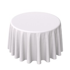 White round tablecloth 3D