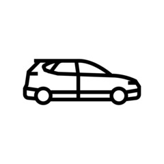 car transport line icon vector. car transport sign. isolated contour symbol black illustration