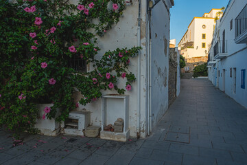 Fototapeta na wymiar View of the city of Ibiza in the Balearic Islands, Spain. 