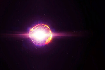 Supernova bright star. Elements of this image furnished by NASA