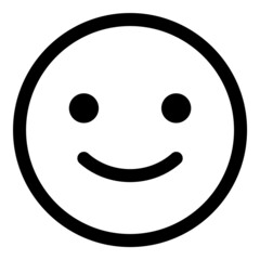 Smile Emoji Face Flat Icon Isolated On White Background