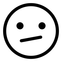 Smile Emoji Face Flat Icon Isolated On White Background