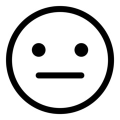 Fototapeta premium Smile Emoji Face Flat Icon Isolated On White Background