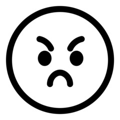 Smile Emoji Face Flat Icon Isolated On White Background