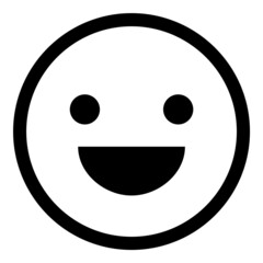 Smile Emoji Face Flat Icon Isolated On White Background