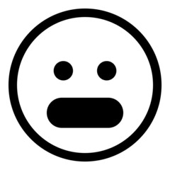 Fototapeta premium Smile Emoji Face Flat Icon Isolated On White Background