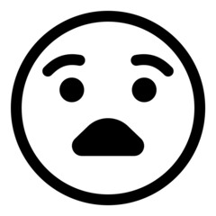 Fototapeta premium Smile Emoji Face Flat Icon Isolated On White Background