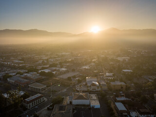 Sunrise over the city