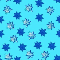 Pencil drawn blue stars clip art, hand drawn starry pattern, drawn blue stars background, shining, isolated kids pattern, cosmic, starry background, bright 