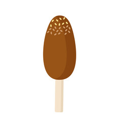 Chocolate popsicle on a stick for website design