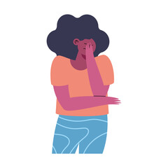 afro sad woman gesture