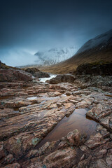 mountain river in the morning Glence Scotland Landscapes