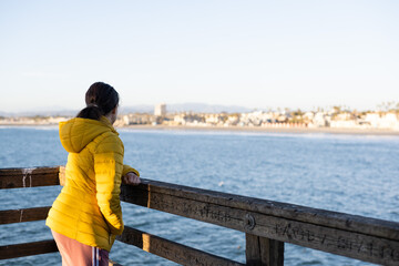 Overlooking the Oceanside pier in the winter