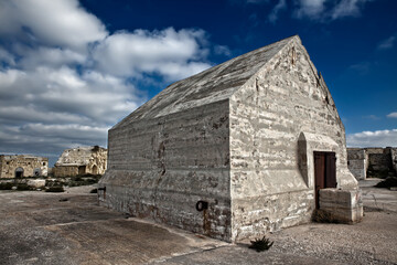 Concrete Bunker at Fort Ricasoli in Malta