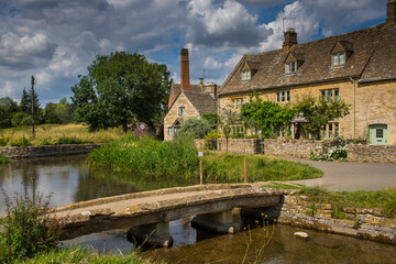 Upper Lower Slaughter Village in the Cotswolds United Kingdom Tourist Hotspot