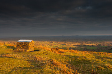 Clee Hill Shropshire Sunset Shropshire stormy weather