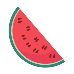 Watermelon slice on white background for dessert menu