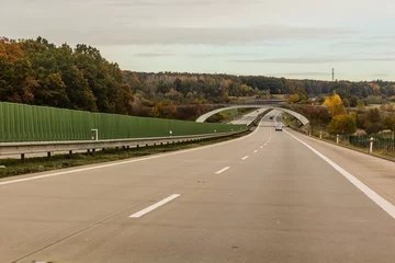 Deurstickers Autumn view of D11 expressway, Czech Republic © Matyas Rehak