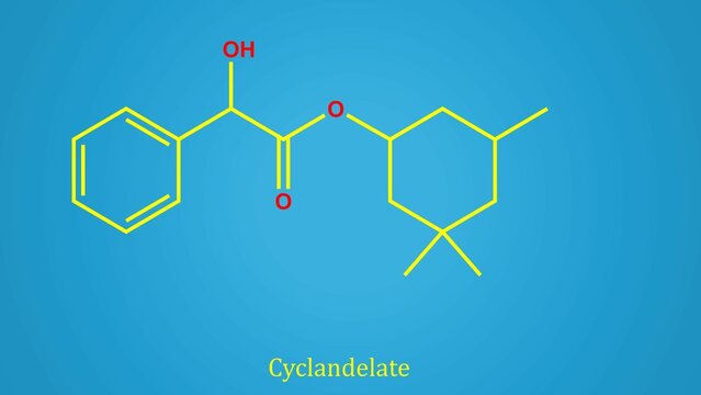 Cyclandelate is a vasodilator used in the treatment of claudication, arteriosclerosis and Raynaud's disease. It is also used to treat nighttime leg cramps, and migrane