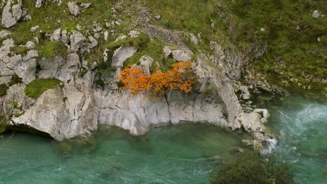 Ruta del Cares trail nature landscape in Picos de Europa, Spain
