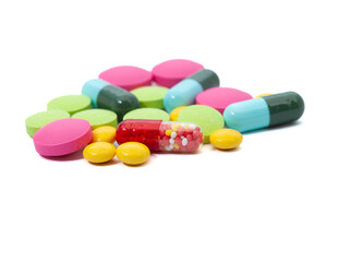 pills isolated on white