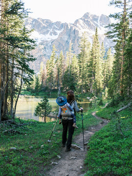 Mother and daughter at Brady Lake, Colorado